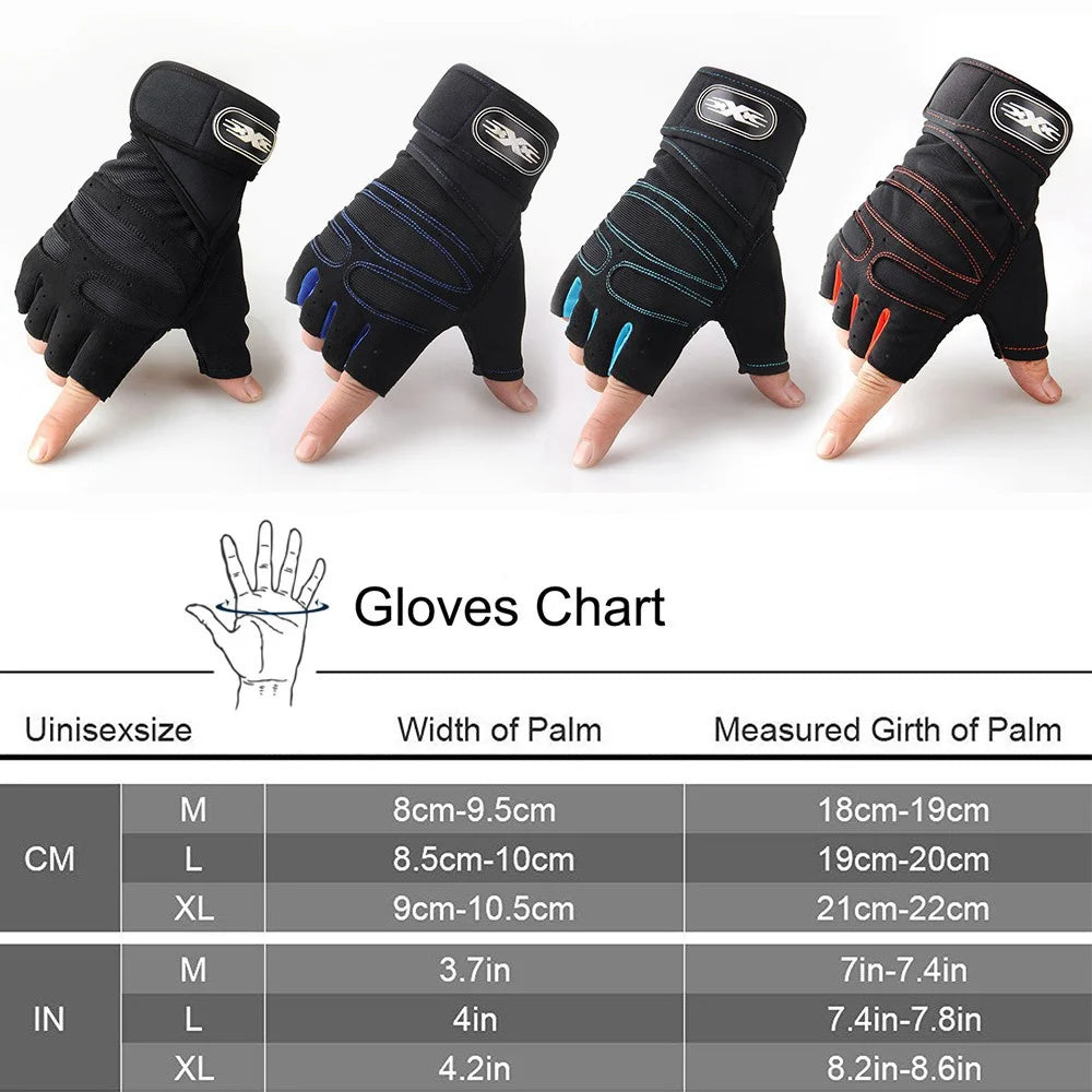 GripGuard Half-Finger Gym Gloves
